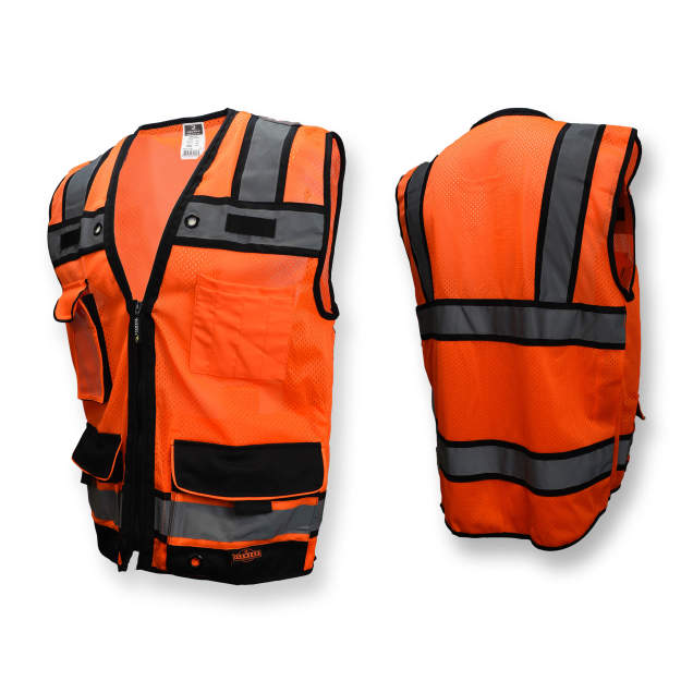Radians SV65-2ZOM Type R Class 2 Heavy Duty Surveyor with Zipper, Hi-Vis Orange
