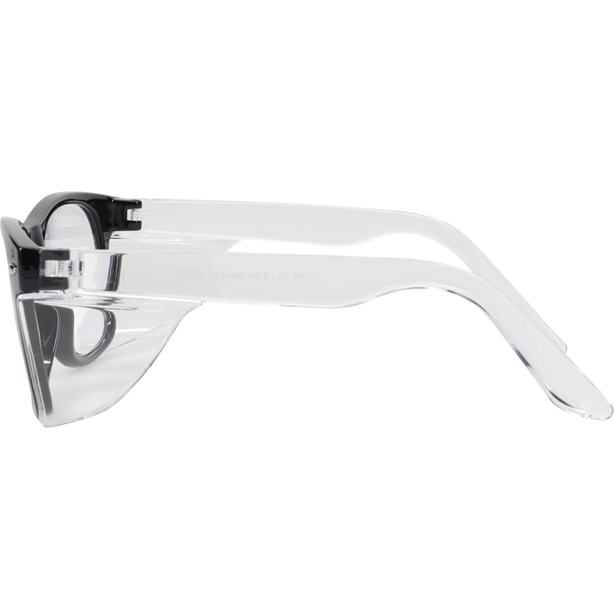 PIP 250-170-5123 Bouton Optical Commuter Auto Focus Reader Safety Glasses, +0.6 to +2.75 Diopter, Black Frame, Clear