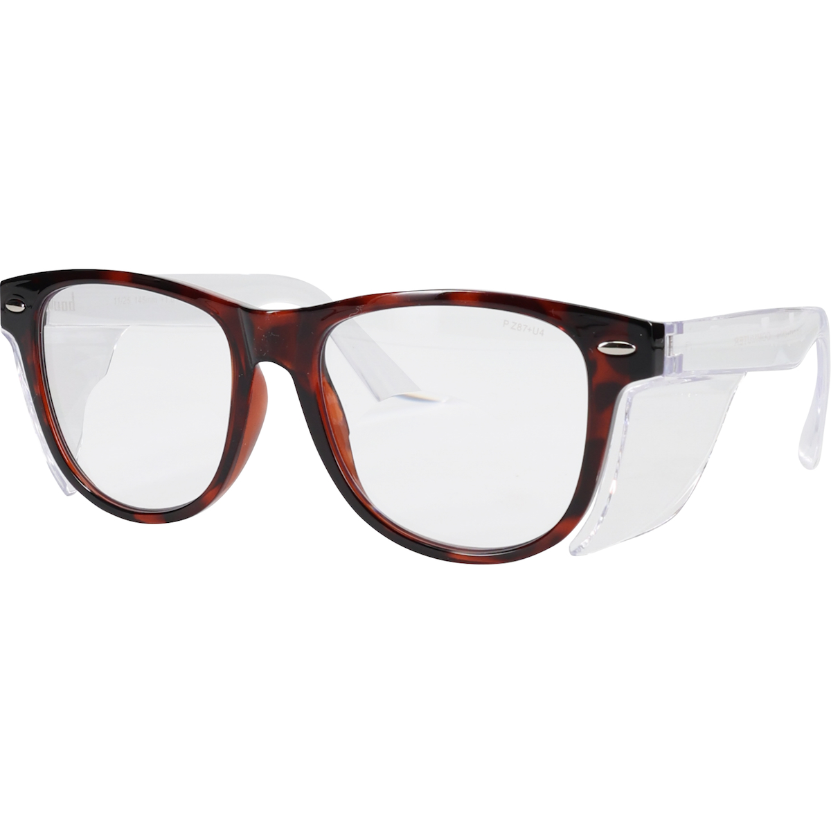 PIP 250-170-8122 Bouton Optical Commuter Auto Focus Reader Safety Glasses, +1.0 to +2.75 Diopter, Black/Brown Frame, Clear