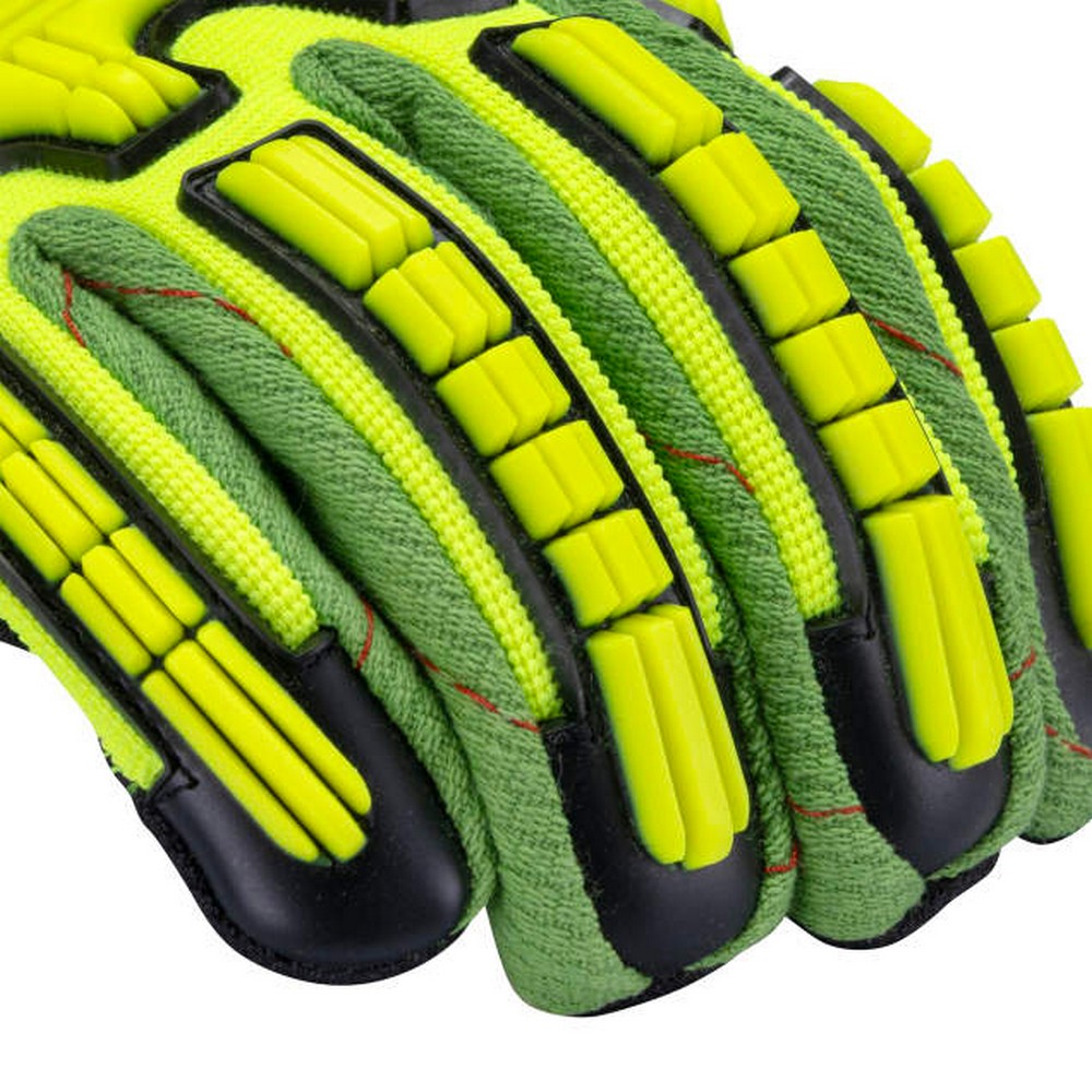 Radians RWG140 Hi-Vis Textured PVC Palm A2 Cut Glove with TPR Impact Protection