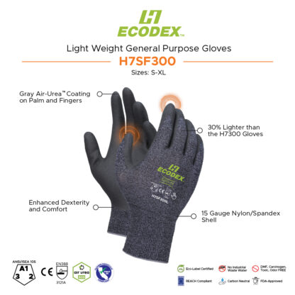 Liberty Safety ECODEX H7SF300 Slim-Fit Lightweight Touchscreen Work Gloves