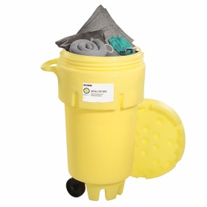 Spilltech SPKU-50-WD Universal 50-Gallon Wheeled OverPack Salvage Drum Spill Kit