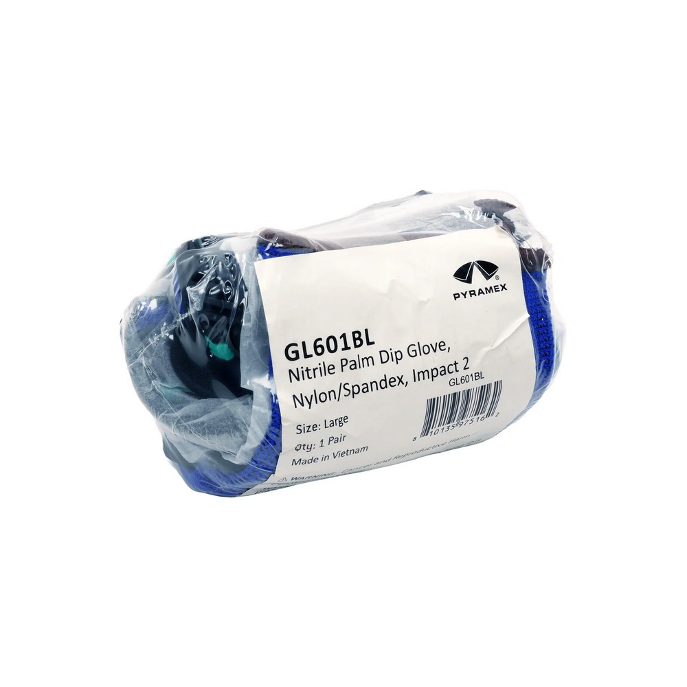 Pyramex Safety GL601B Micro-Foam Nitrile Level 2 Impact Gloves