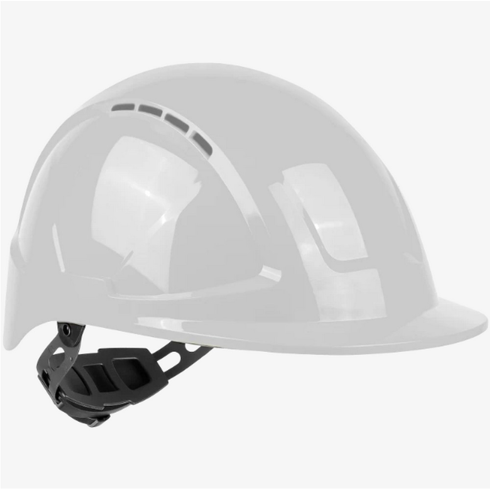 Global Glove SKHUS041AZ Radius Vented Standard Peak Cap Brim Style Hard Hat With Six-Point Ratchet Suspension - White