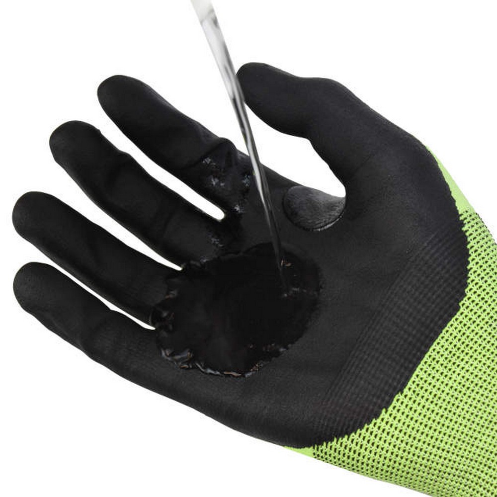 DEWALT DPG833 Hi-Vis Touchscreen Micro Foam Nitrile ANSI A2 Cut-Resistant Glove