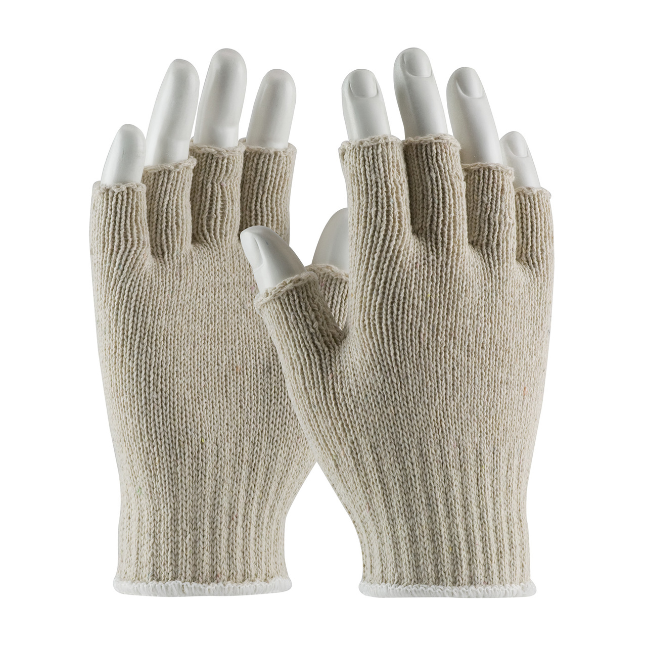 PIP 35-C119 Medium Weight Seamless Knit Cotton / Polyester Glove - Half-Finger