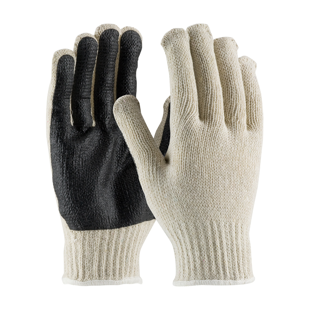 PIP 36-110PC-BK Seamless Knit Cotton / Polyester Glove with PVC Palm Coating - Regular Weight