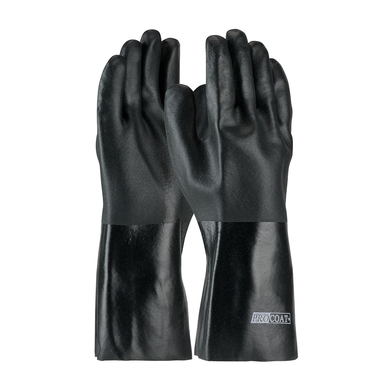 PIP 58-8040DD ProCoat PVC Dipped Glove with Jersey Liner and Rough Acid Finish - 14"