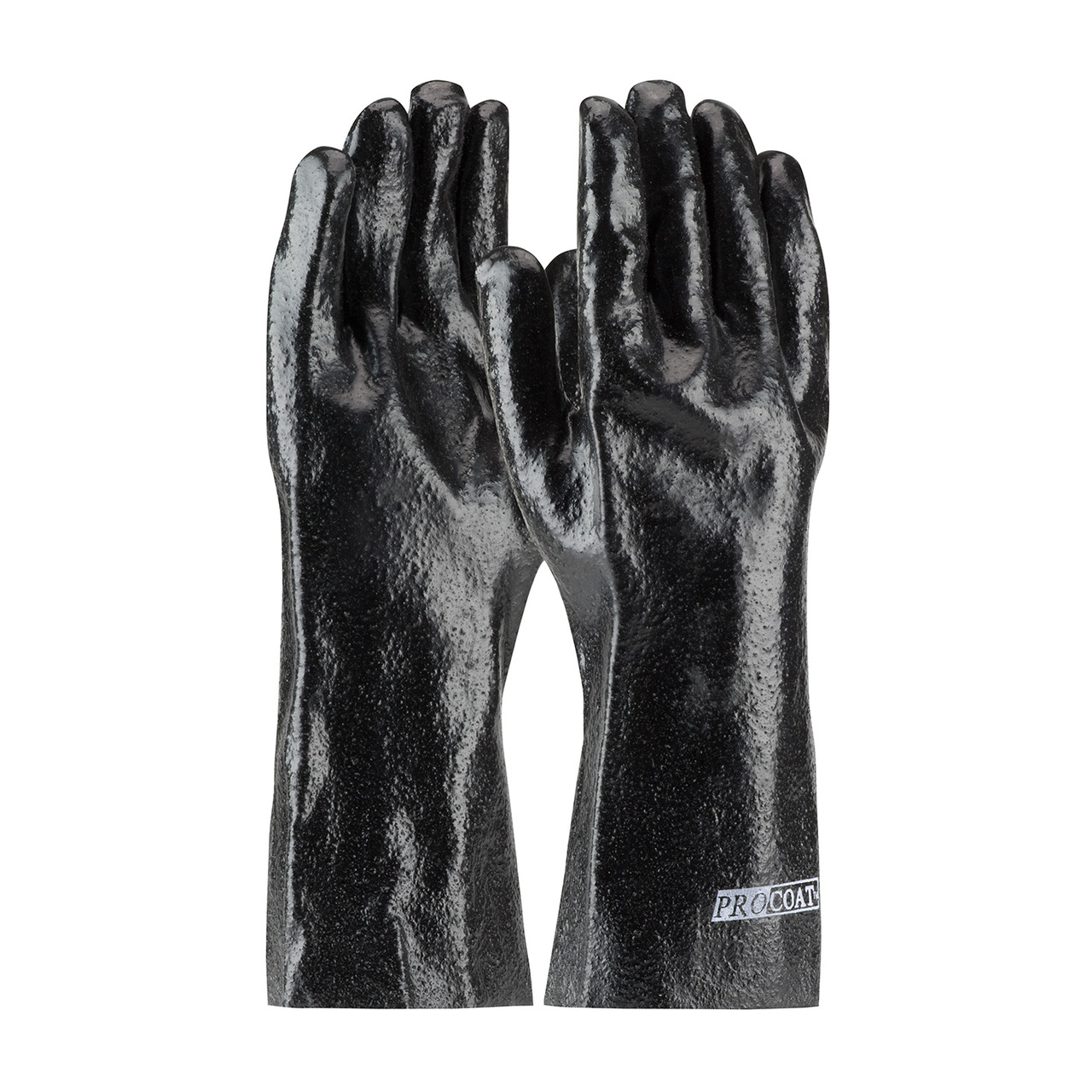 PIP 58-8040R ProCoat PVC Dipped Glove with Interlock Liner and Semi-Rough Finish - 14"