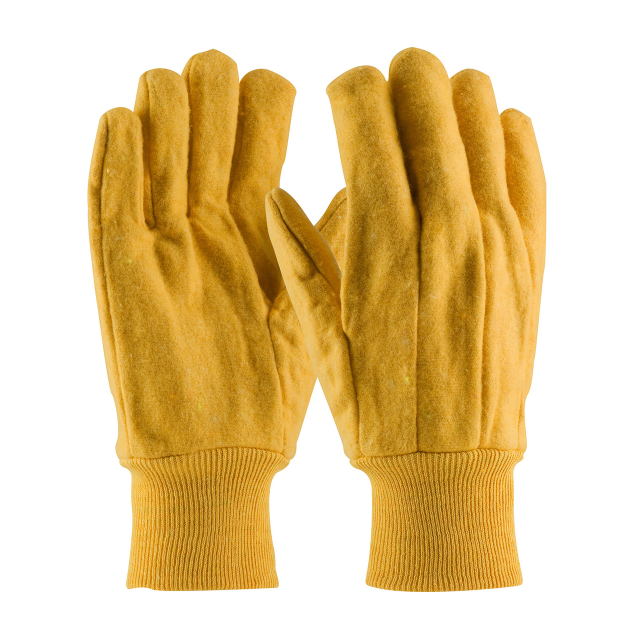 PIP 93-568 Economy Grade Cotton Chore Glove with Single Layer Palm/Back and Nap-out Finish - Knitwrist