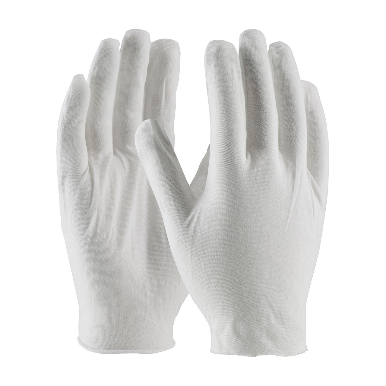 PIP 97-500J CleanTeam Premium, Light Weight Cotton Lisle Inspection Glove with Unhemmed Cuff - Jumbo Size