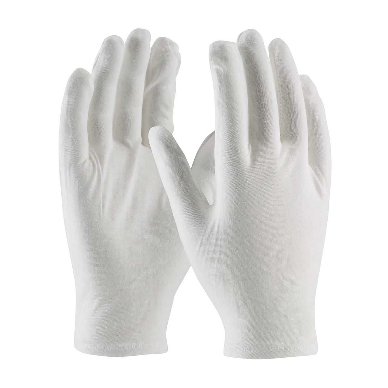 PIP 97-520R CleanTeam Medium Weight Cotton Lisle Inspection Glove with Rolled Hem Cuff - Men's