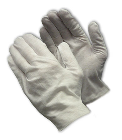 PIP 97-521 CleanTeam Medium Weight Cotton Lisle Inspection Glove with Unhemmed Cuff - Ladies'