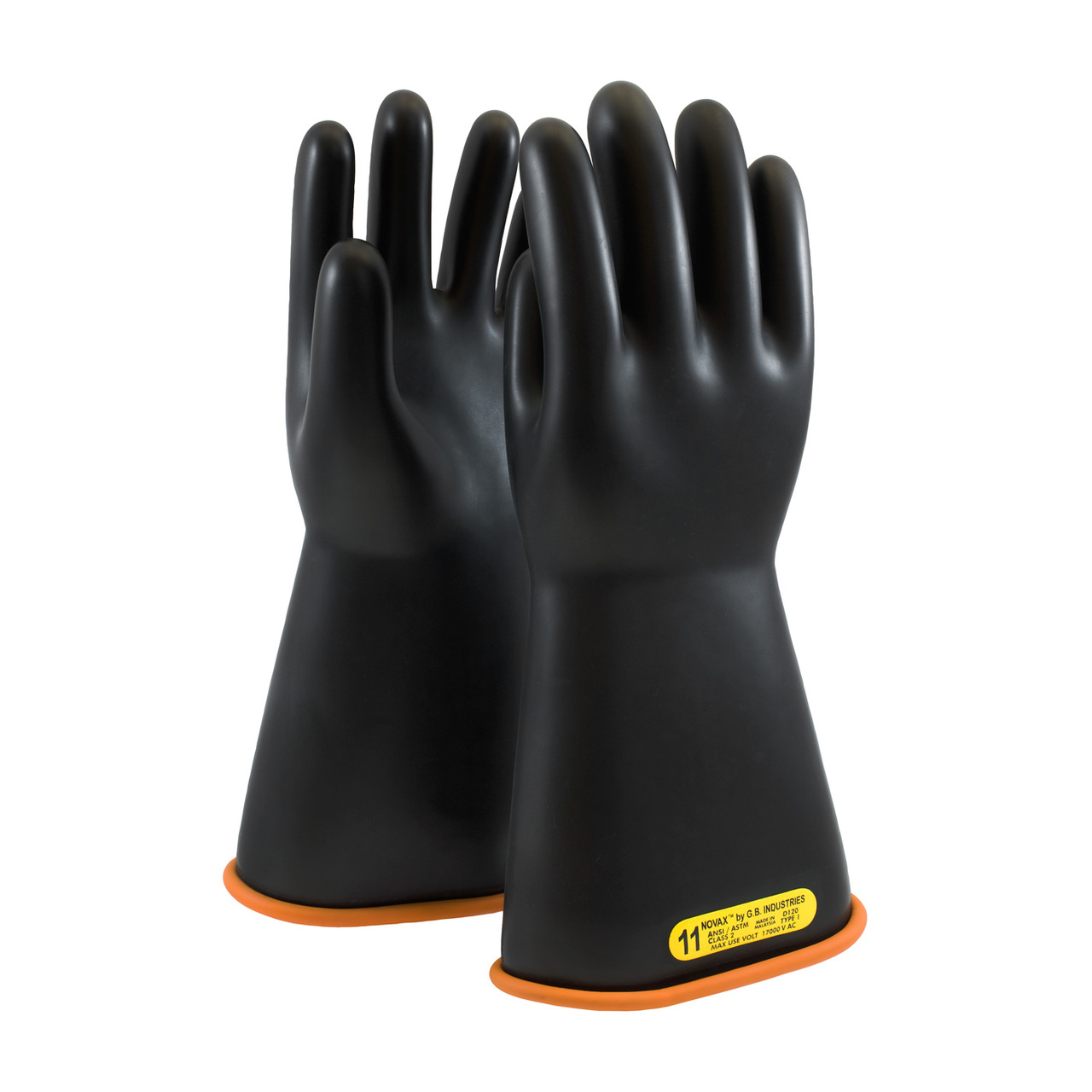 PIP 155-2-14 NOVAX Class 2 Rubber Insulating Glove with Straight Cuff - 14"