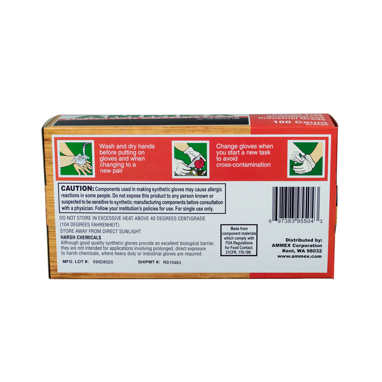 Ammex IVSPF Ammex Industrial Grade Stretch Vinyl Gloves, Powder Free