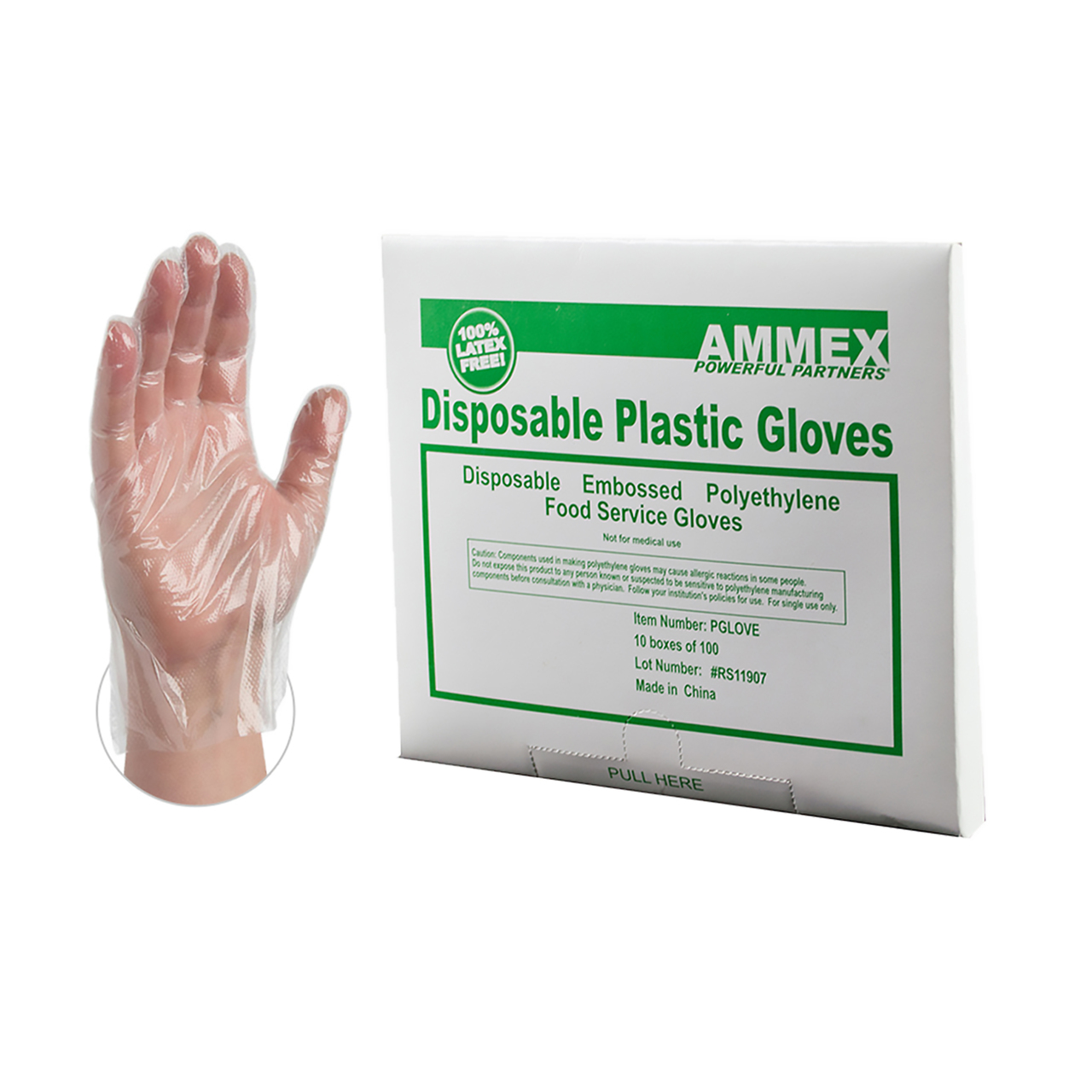 Ammex PGLOVE Ammex Food Service Poly Gloves - 100