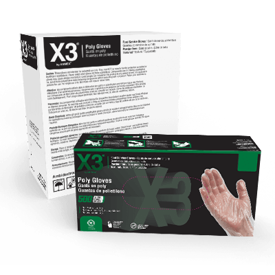 Ammex PGLOVE-500 Ammex Food Service Poly Gloves - 500, Powder Free