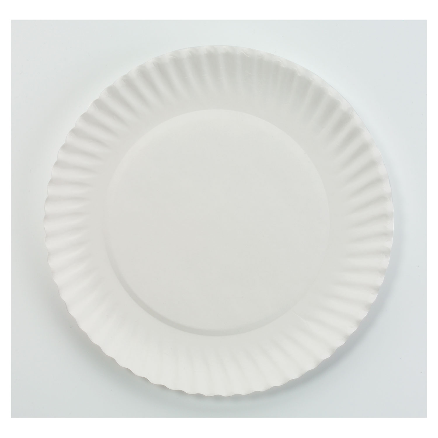 AJM Packaging Corporation AJMPP6GREWH White Paper Plates, 6" dia, 100/Pack, 10 Packs/Case