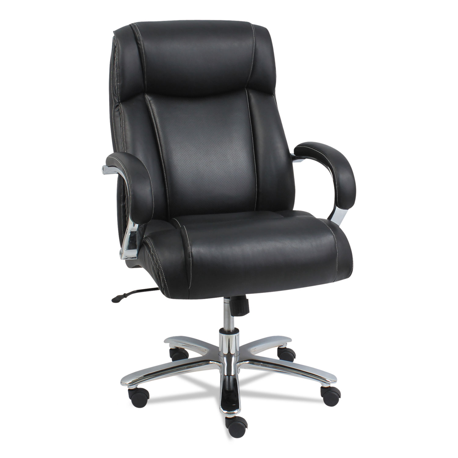 Alera ALEMS4419 Alera Maxxis Series Big and Tall Leather Chair, Black/Chrome
