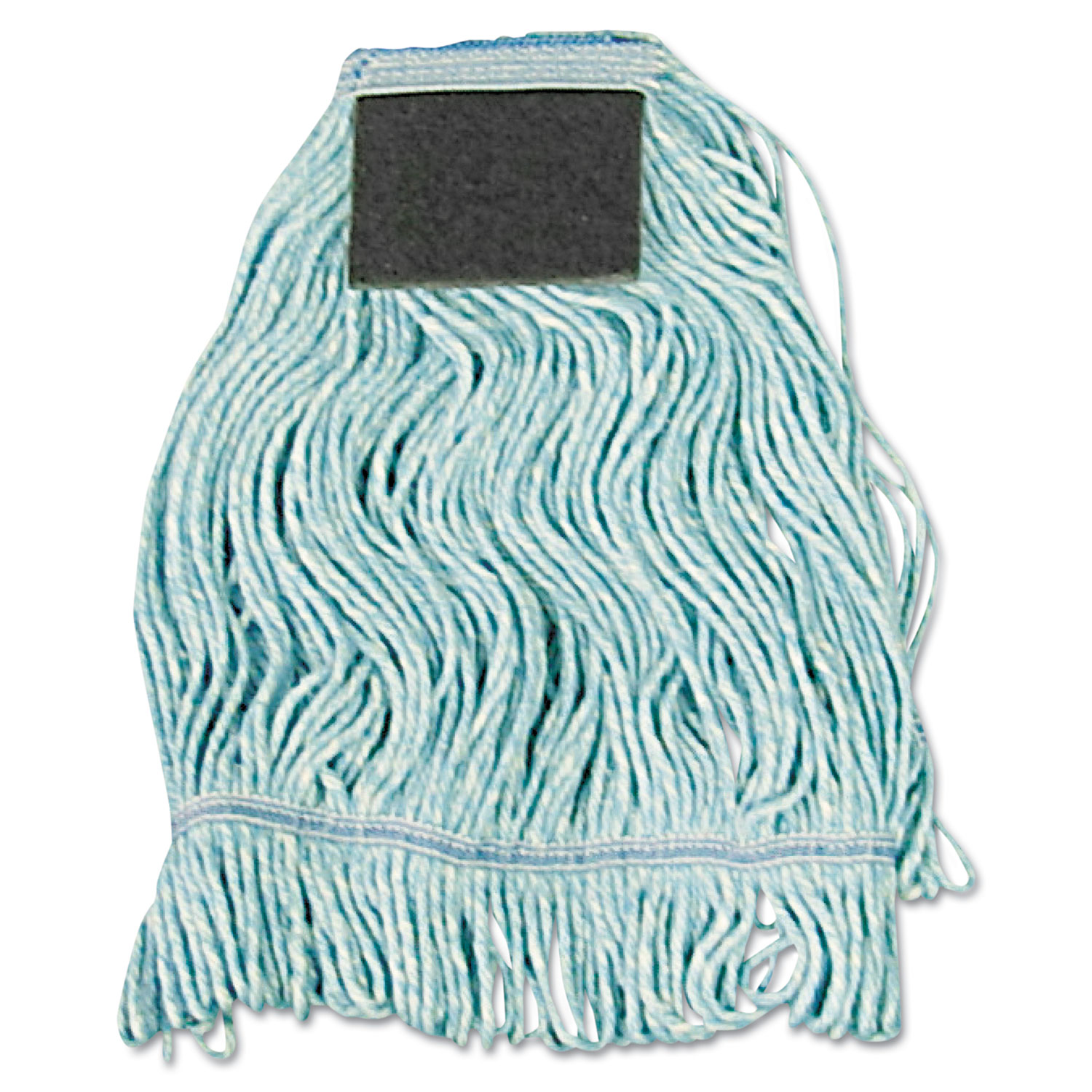 Boardwalk BWK902BL Mop Head, Loop-End, Cotton With Scrub Pad, Medium, 12/Case