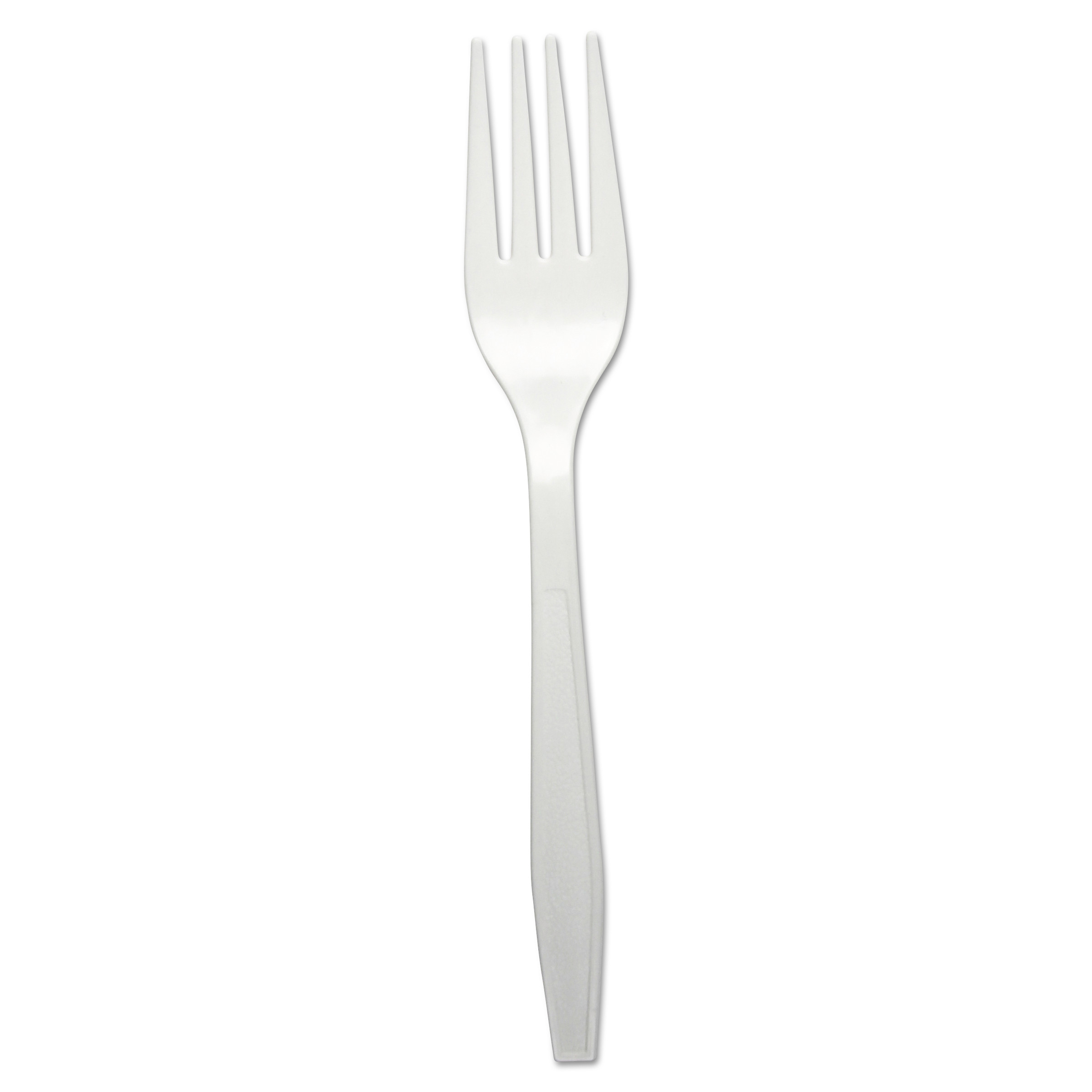 Boardwalk BWKFORKHWPPWH Heavyweight Polypropylene Cutlery, Fork, White, 1000/Case