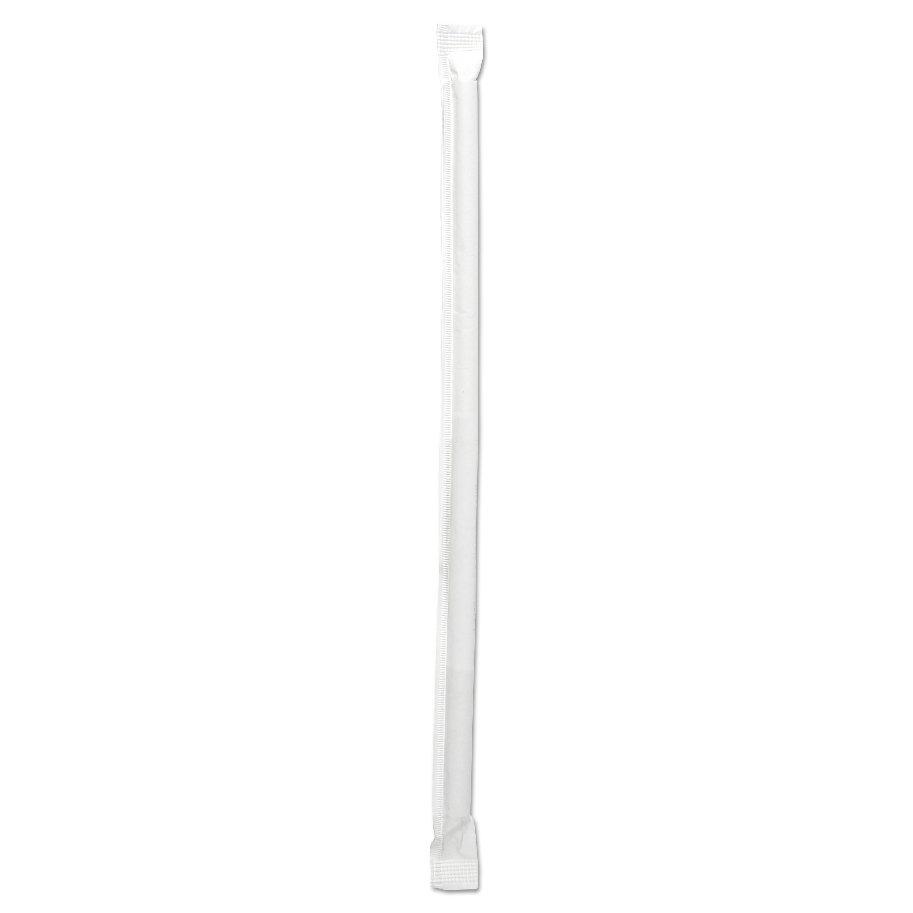Boardwalk BWKJSTW775CLR Wrapped Jumbo Straws, 7 3/4", Clear, 12000/Case