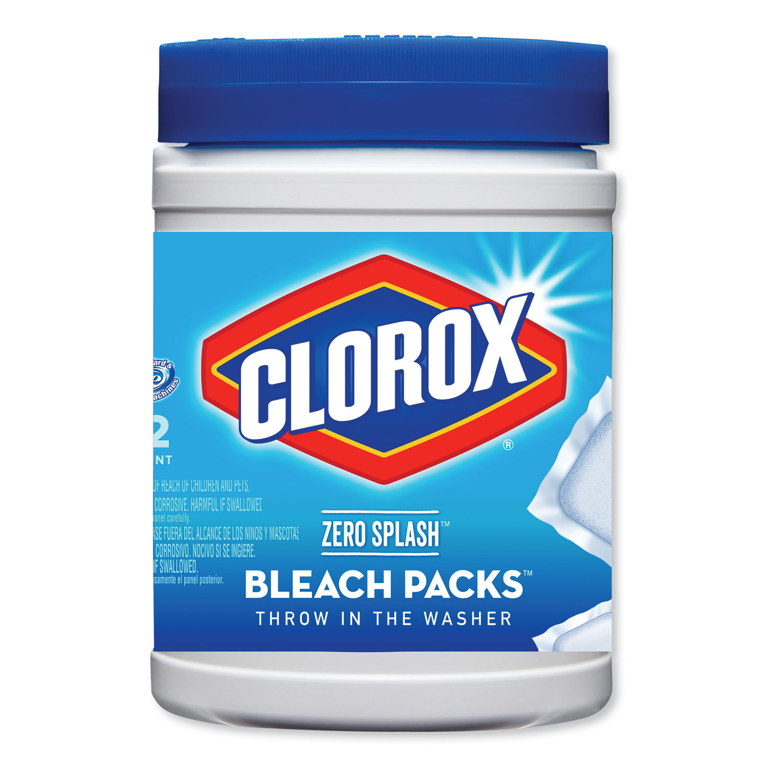 Clorox CLO31371 Control Bleach Packs, Regular, 12 Tabs/Pack, 6 Packs/Case