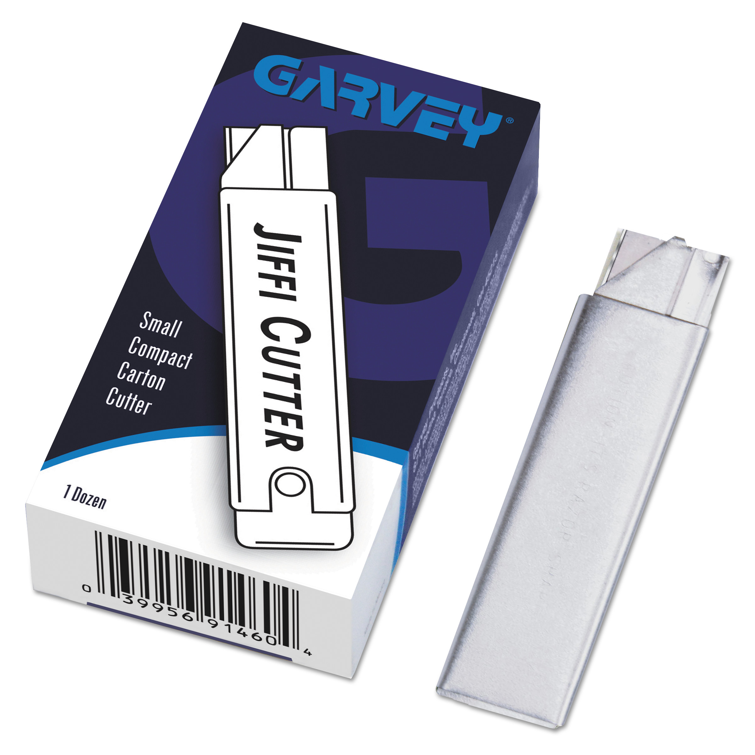 COSCO COS091460 Jiffi-Cutter Compact Utility Knife w/Retractable Blade, 12/Box