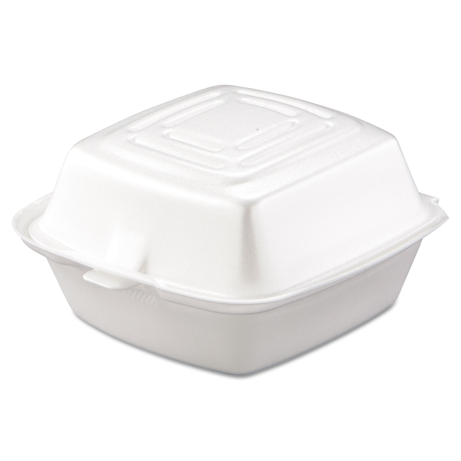 Dart DCC50HT1 Carryout Food Container, Foam, 1-Comp, 5 1/2 x 5 3/8 x 2 7/8, White, 500/Case