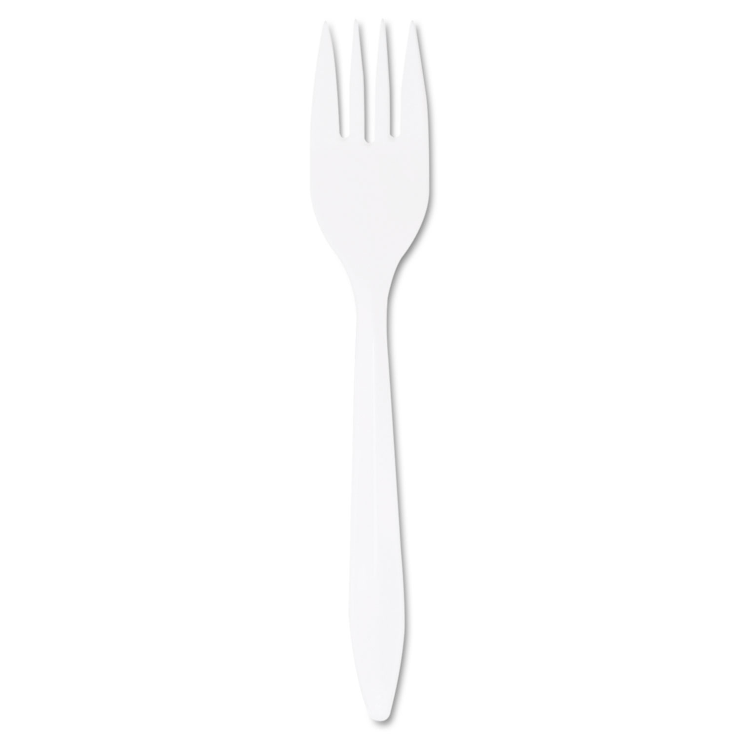 Dart DCCF6BW Style Setter Mediumweight Plastic Forks, White, 1000/Case