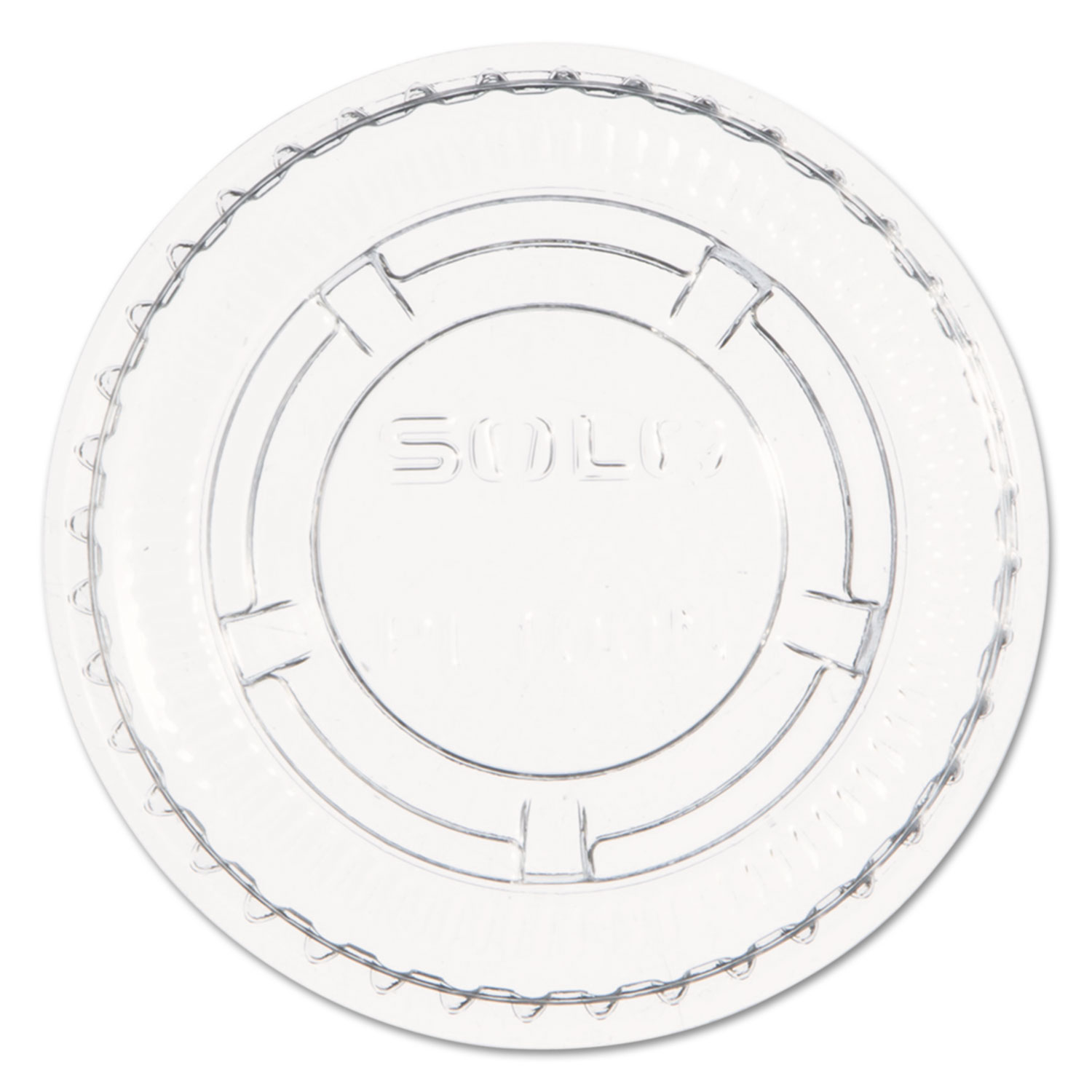 Dart DCCPL100N Portion/Soufflé Cup Lids. Fits .5-1oz Cups, Clear, 2500/Case