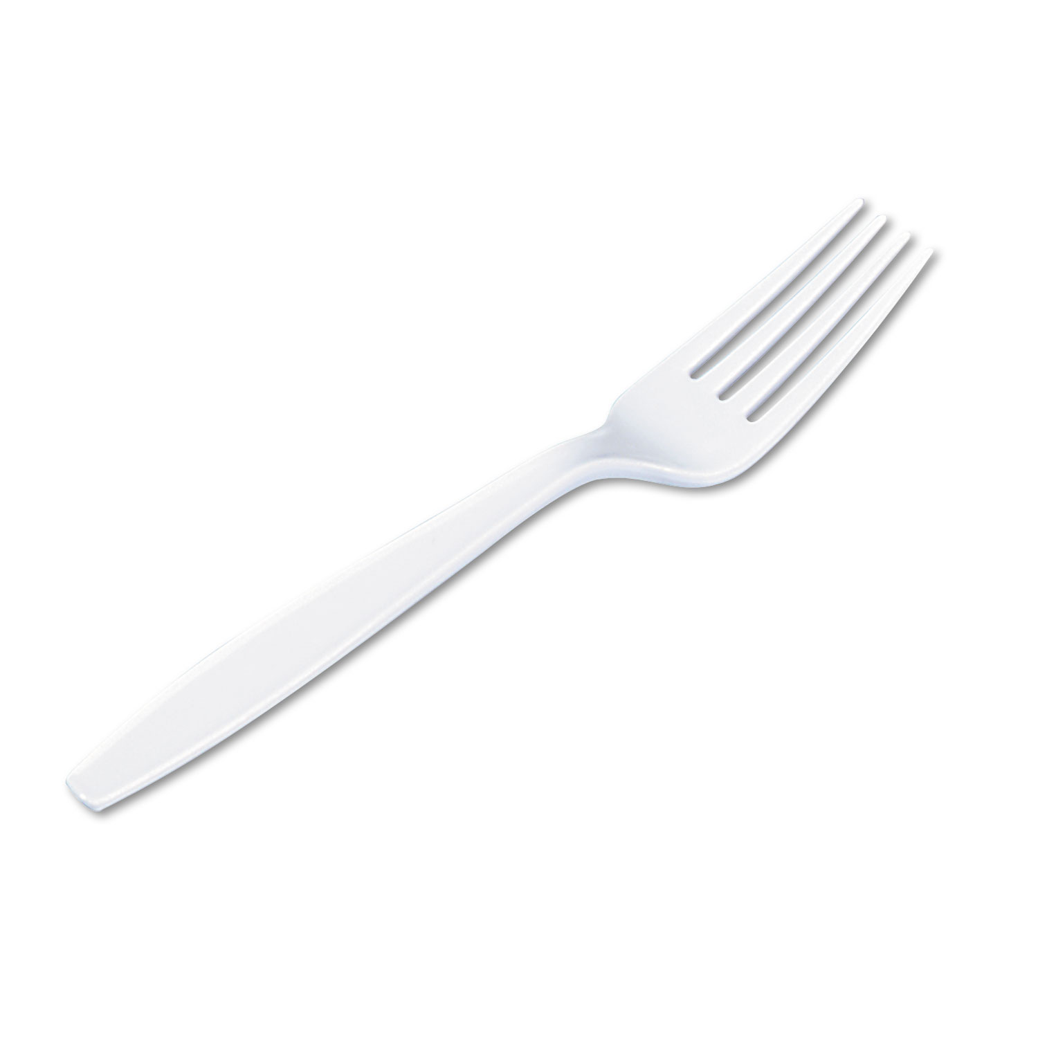 Dixie DXEFH217 Plastic Cutlery, Heavyweight Forks, White, 1000/Case