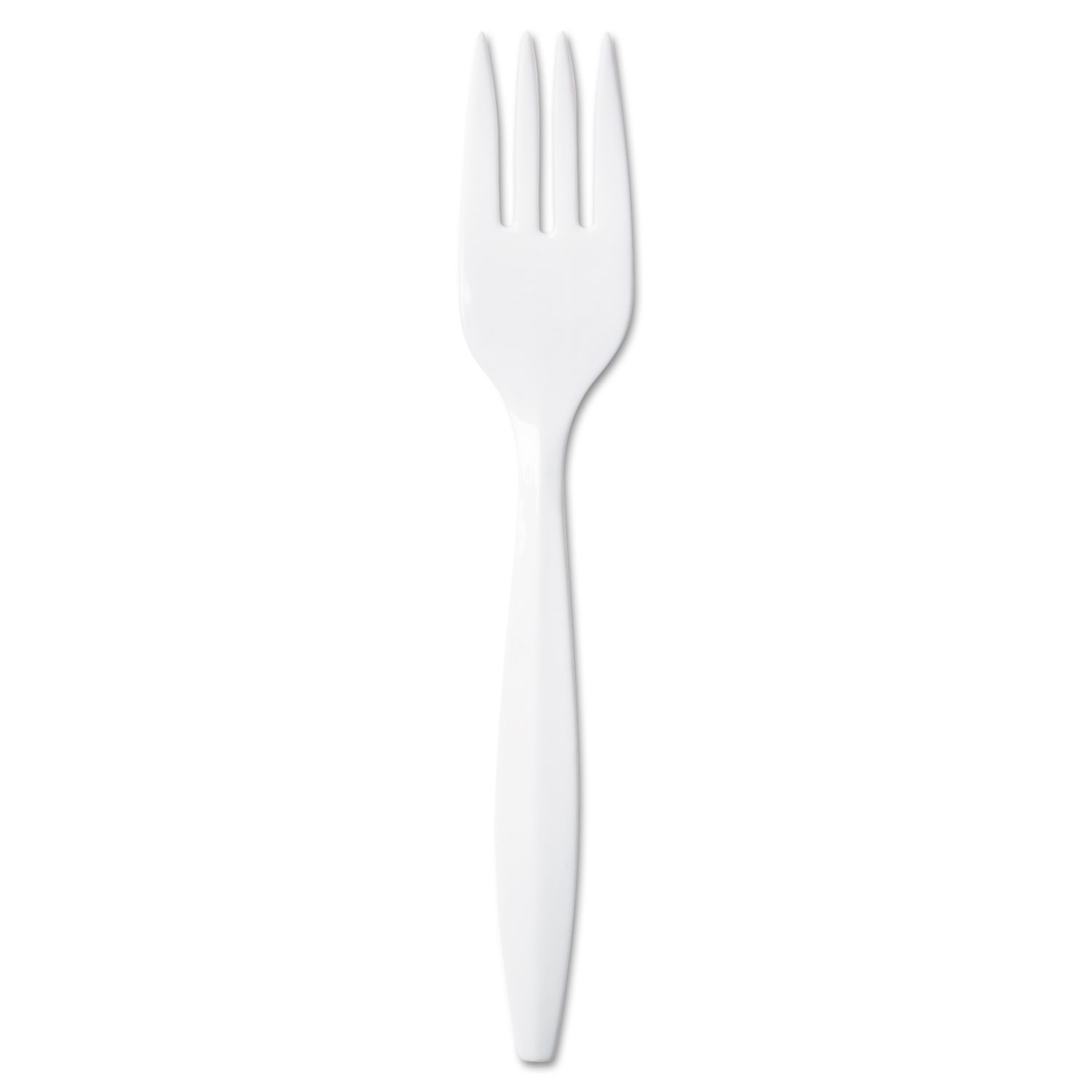 Dixie DXEPFM21 Plastic Cutlery, Mediumweight Forks, White, 1000/Case