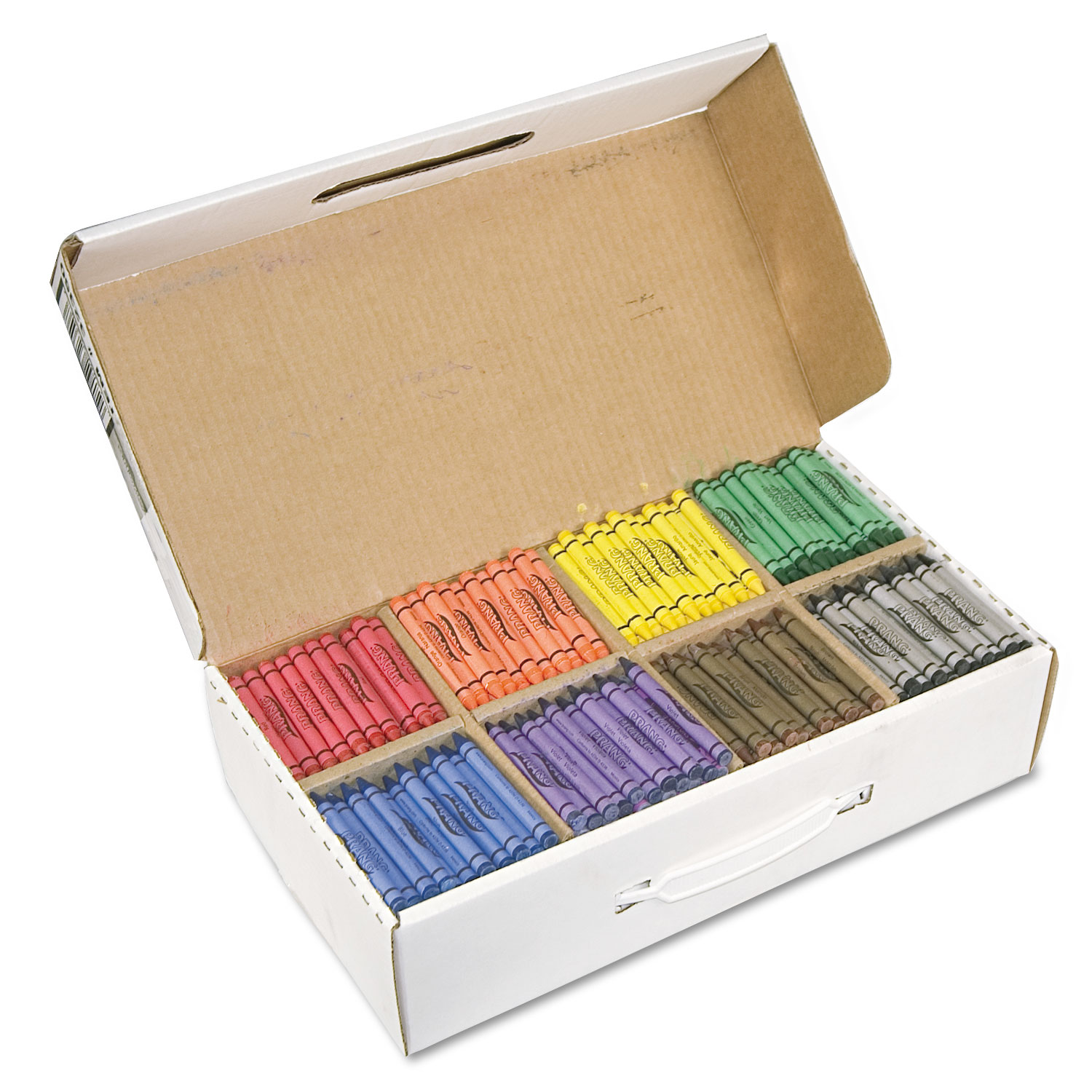 Prang DIX32350 Crayons Made with Soy, 100 Each of 8 Colors, 800/Case