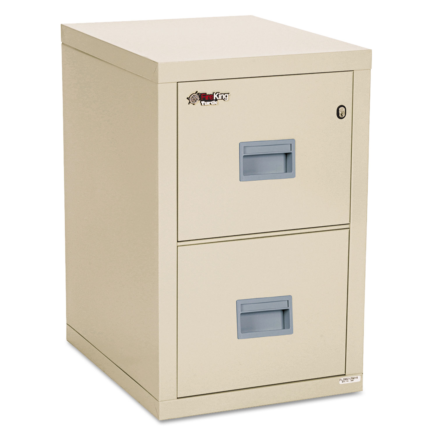 FireKing FIR2R1822CPA Turtle Two-Drawer File, 17 3/4w x 22 1/8d, UL Listed 350° for Fire, Parchment