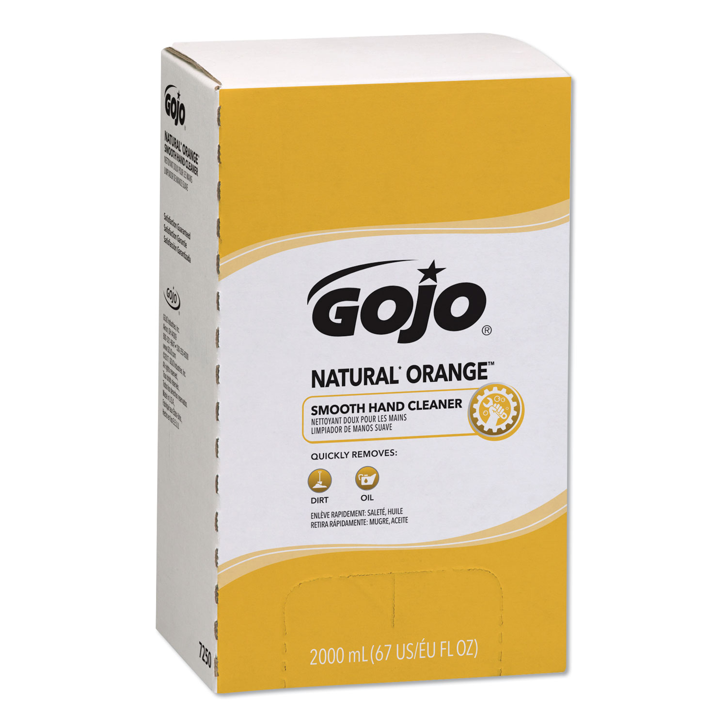 GOJO GOJ7250 NATURAL ORANGE Smooth Lotion Hand Cleaner, 2000 ml Bag-in-Box Refill, 4/Case