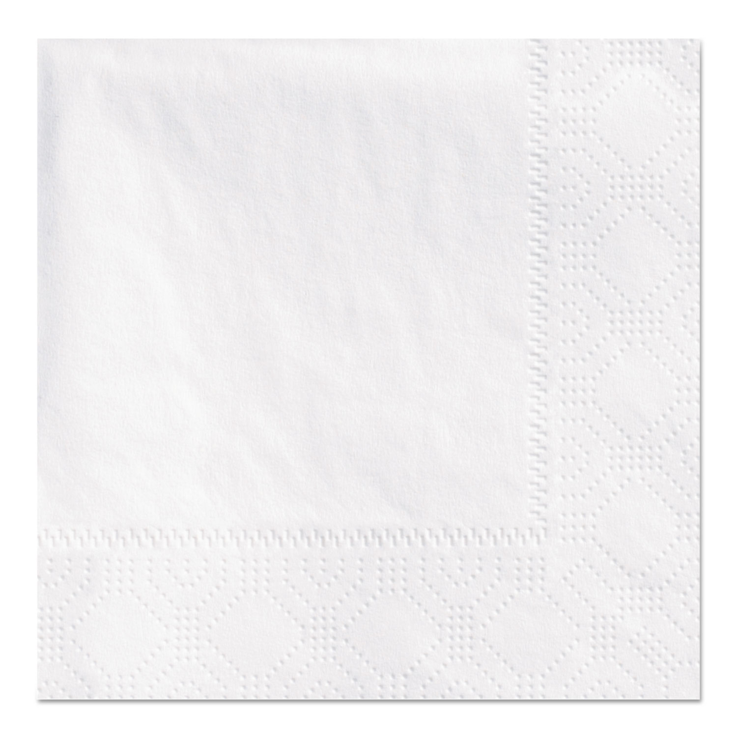 Hoffmaster HFM180300 Beverage Napkins, 2-Ply 9 1/2 x 9 1/2, White, Embossed, 1000/Case