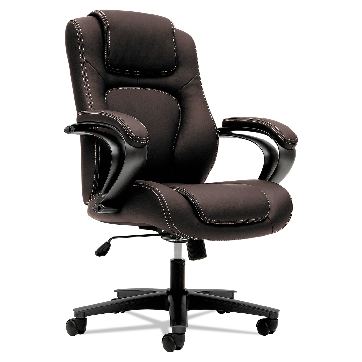HON BSXVL402EN45 HVL402 Series Executive High-Back Chair, Brown Vinyl