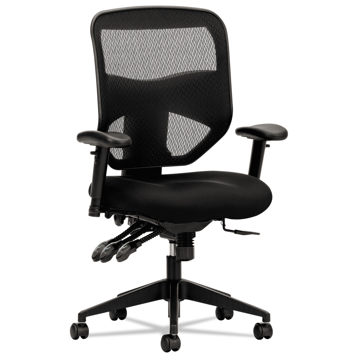 HON BSXVL532MM10 VL532 Series Mesh High-Back Task Chair, Mesh Back, Padded Mesh Seat, Black