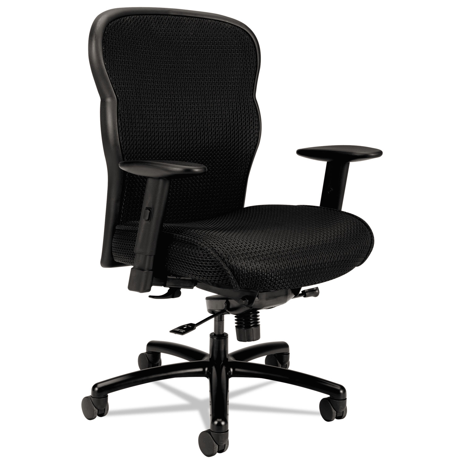 HON BSXVL705VM10 Wave Big & Tall Mesh Chair, Mesh Back/Fabric Seat, Black