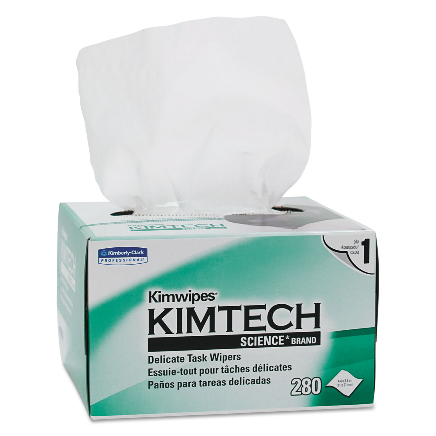 Kimtech KCC34155CT Kimwipes, Delicate Task Wipers, 1-Ply