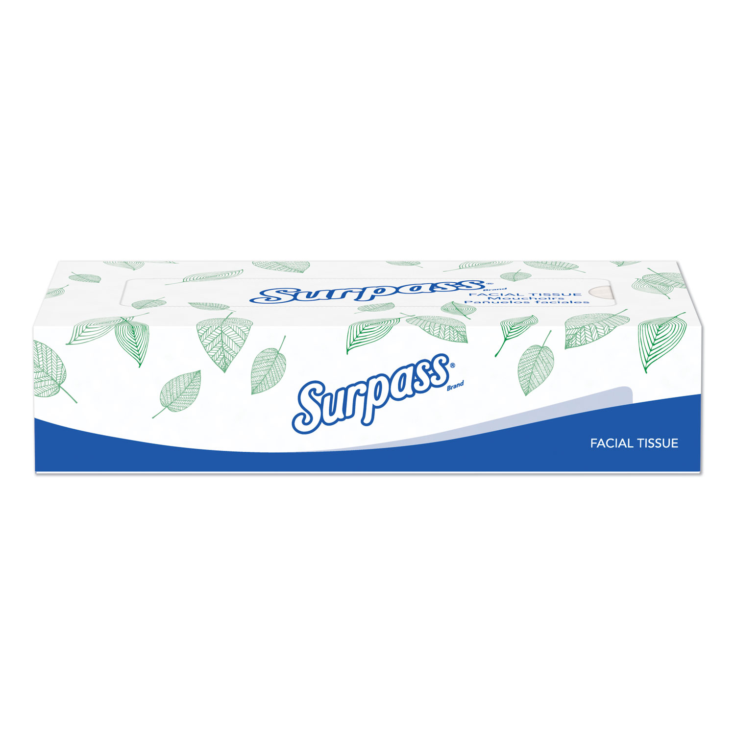 Surpass KCC21340 Facial Tissue, 2-Ply, Flat Box, 100/Box, 30 Boxes/Case