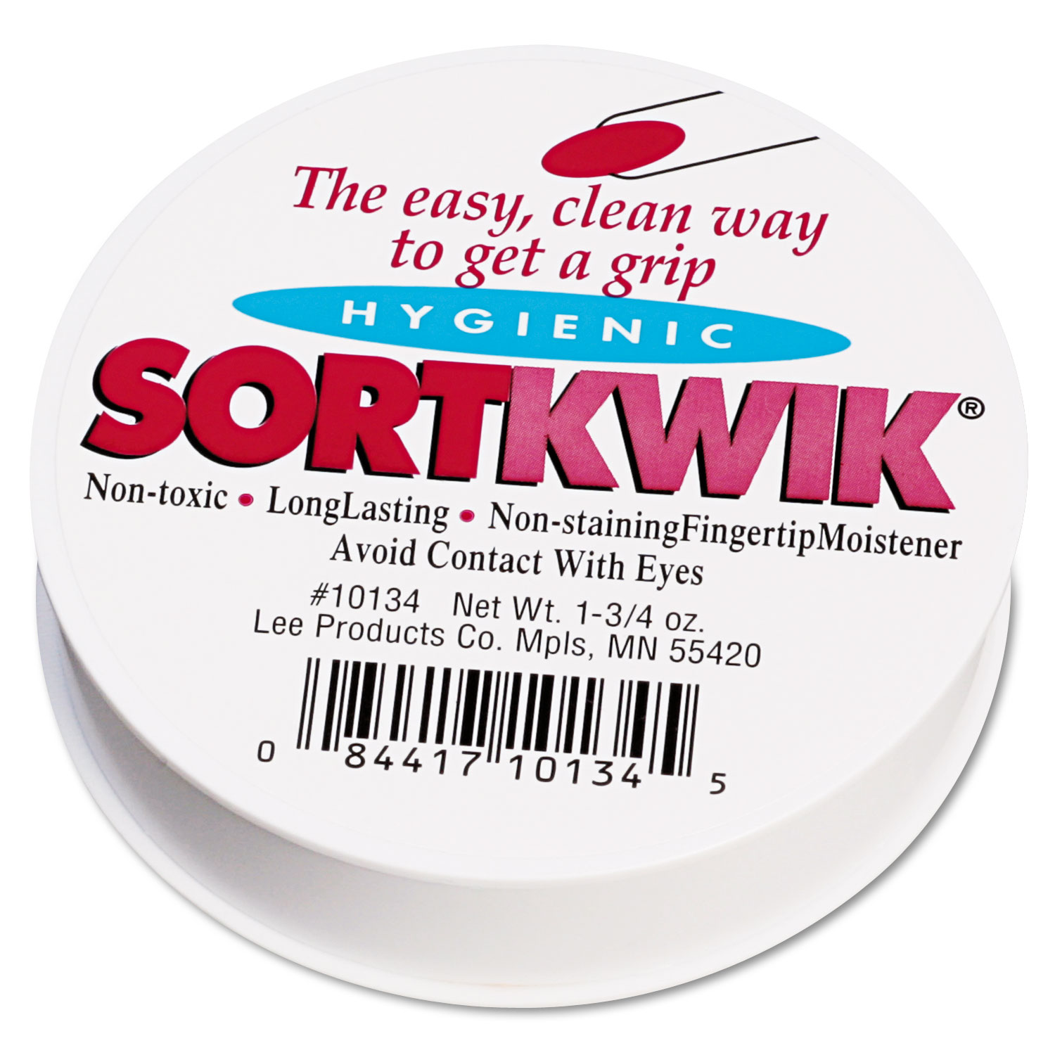 LEE LEE10134 Sortkwik Fingertip Moisteners, 1 3/4 oz, Pink