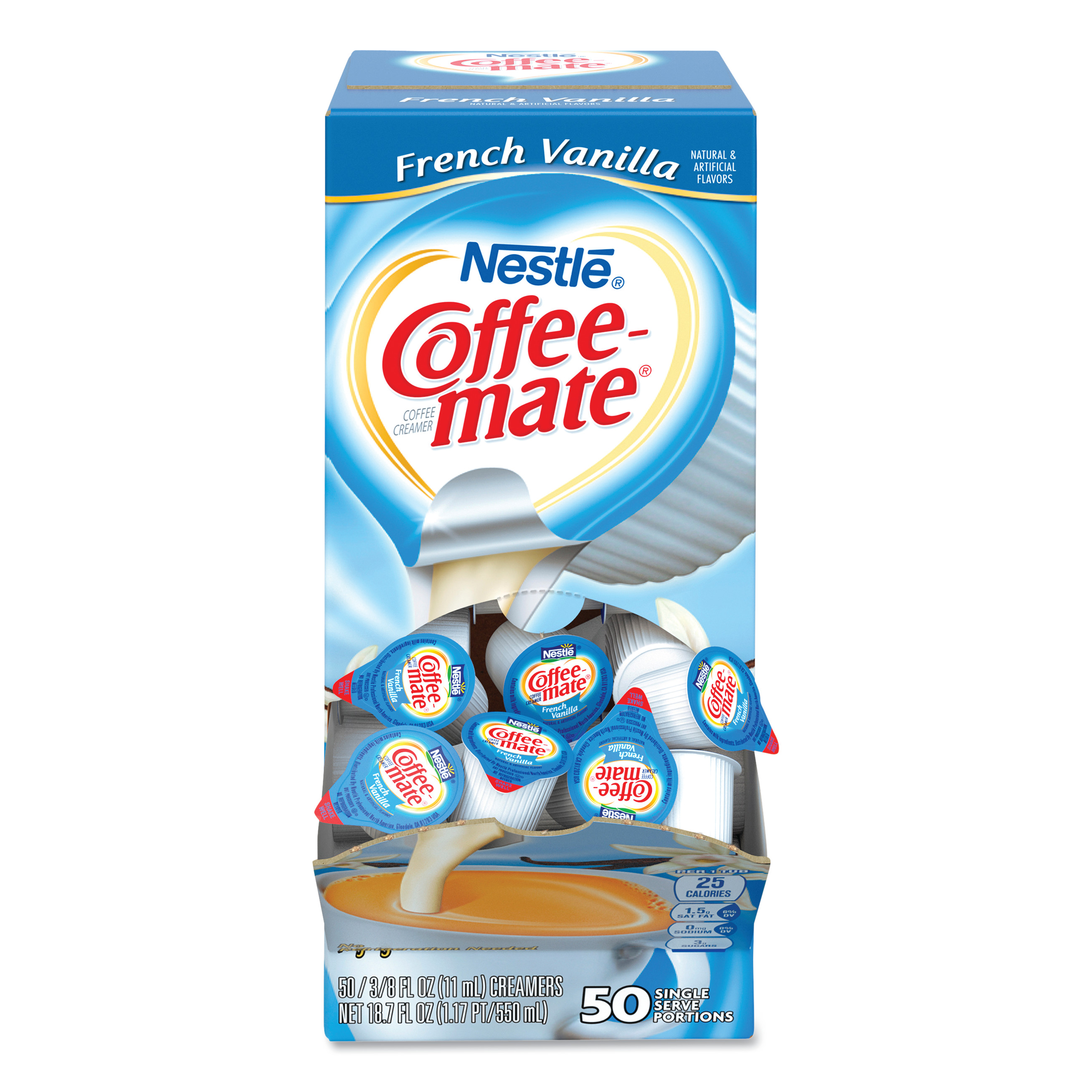 Coffee-mate NES35170BX French Vanilla Creamer, 0.375oz, 50/Box