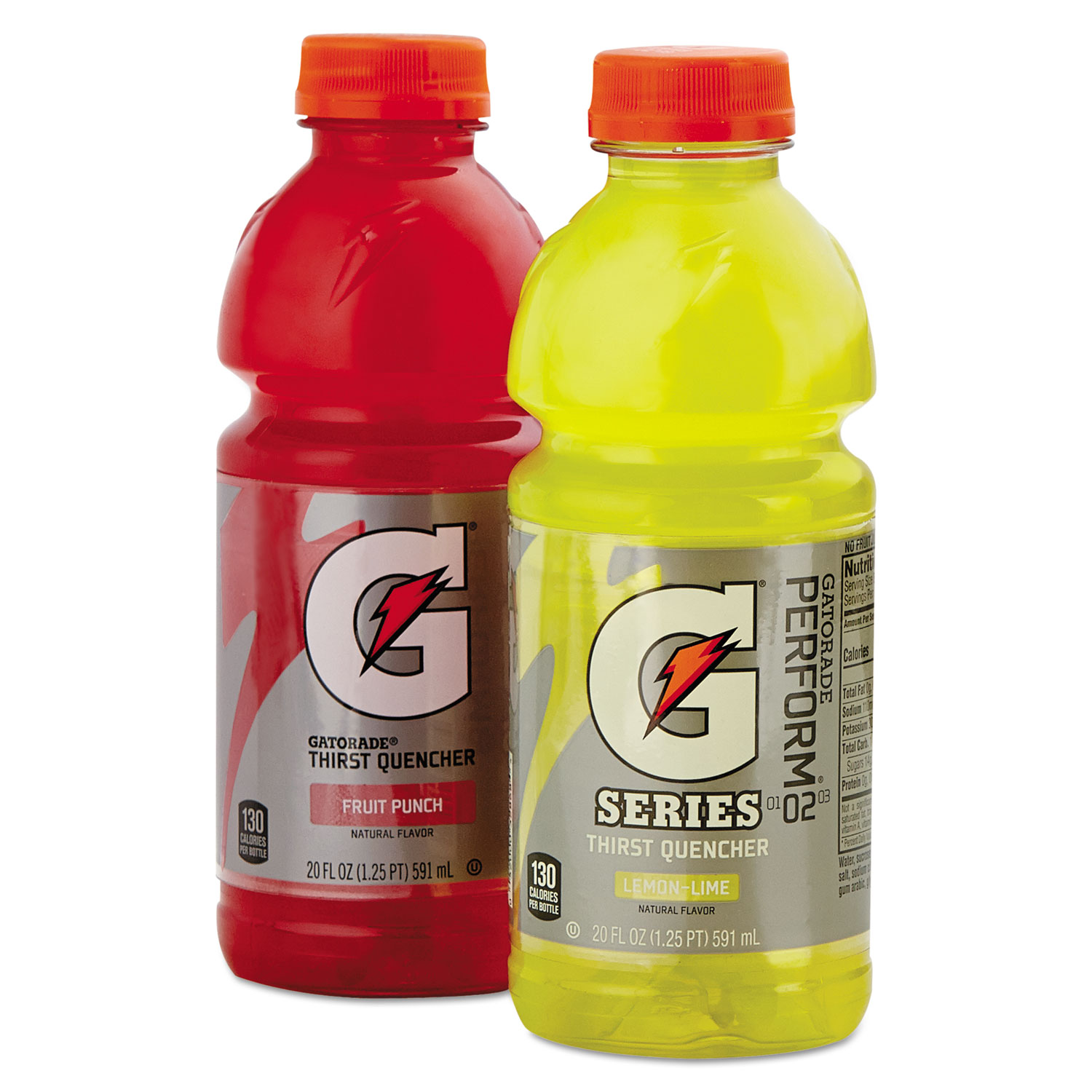 Gatorade QKR28667 G-Series Perform 02 Thirst Quencher Fruit Punch, 20 oz Bottle, 24/Case