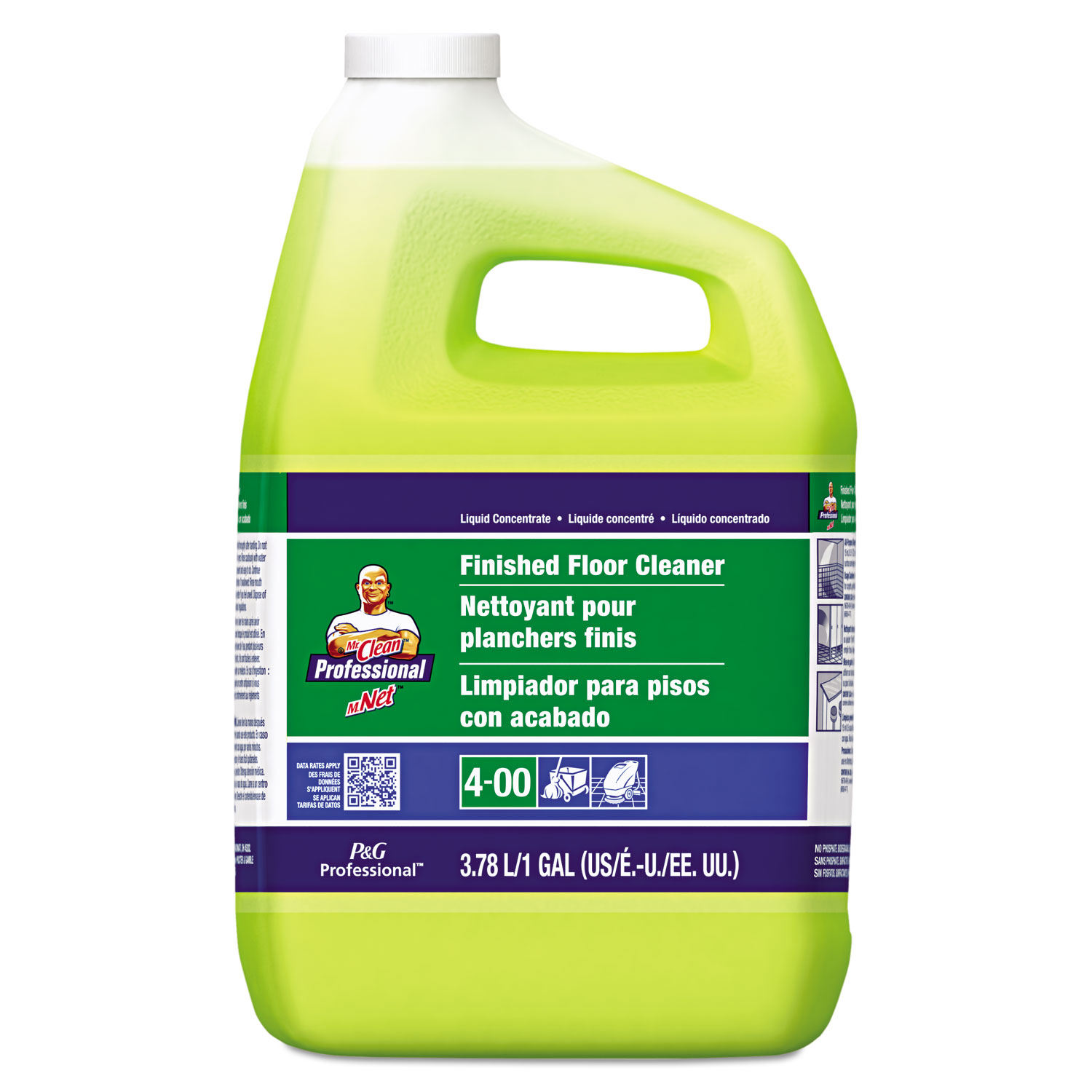 Mr. Clean PGC02621CT Finished Floor Cleaner, Lemon Scent, One Gallon Bottle, 3/Case