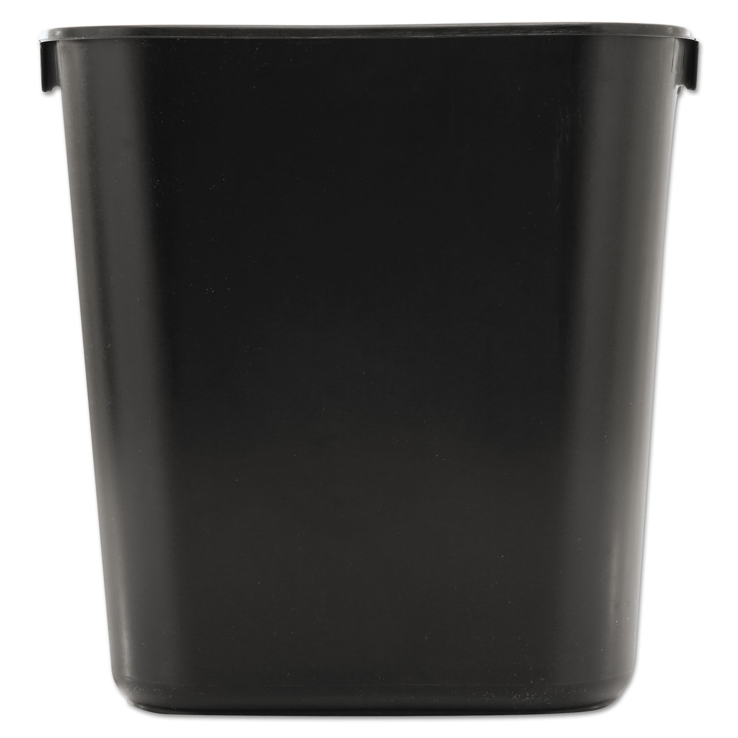 Rubbermaid Commercial RCP295500BK Deskside Plastic Wastebasket, Rectangular, 3 1/2 gal, Black