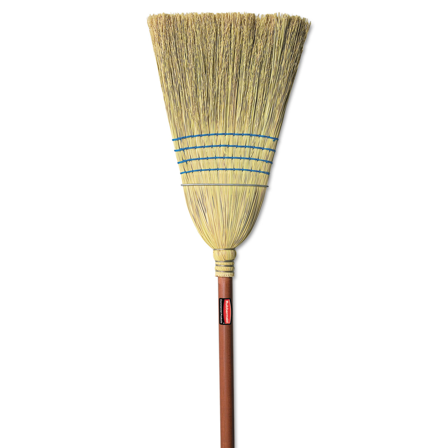 Rubbermaid Commercial RCP6383 Warehouse Corn-Fill Broom, 38-in Handle, Blue