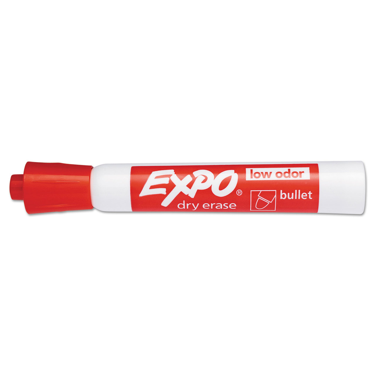 EXPO SAN82001A Low-Odor Dry-Erase Marker, Medium Bullet Tip, Black, Dozen