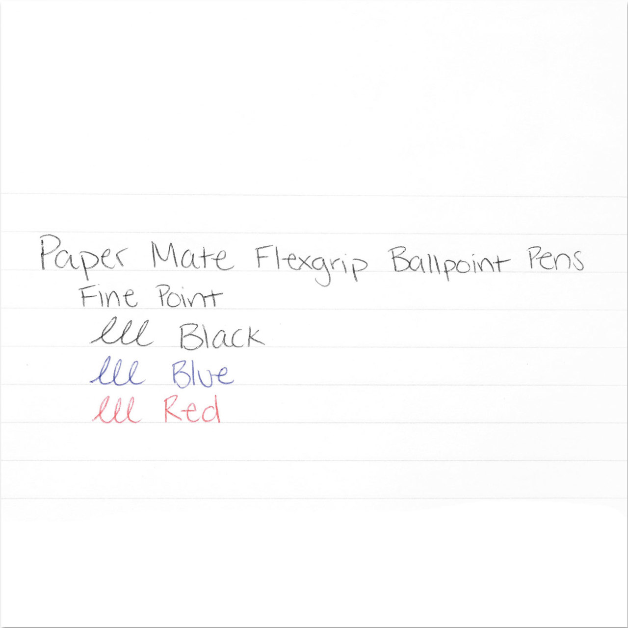 Paper Mate PAP9630131 FlexGrip Ultra Stick Ballpoint Pen, Medium 1mm, Black Ink, Gray Barrel, Dozen